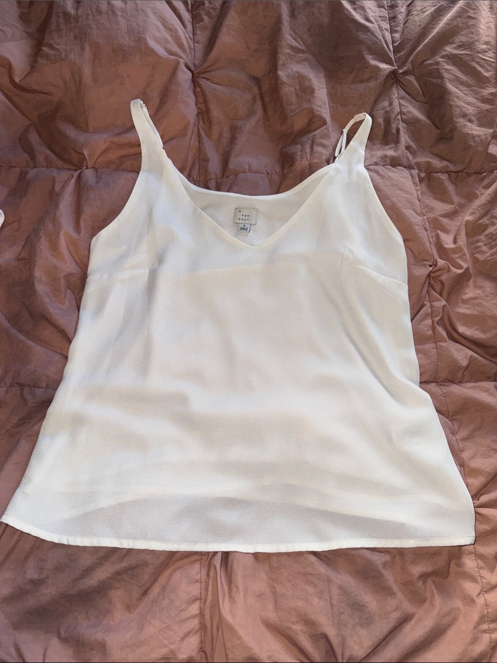 a new day White V-Neck Camisole with Thin Straps